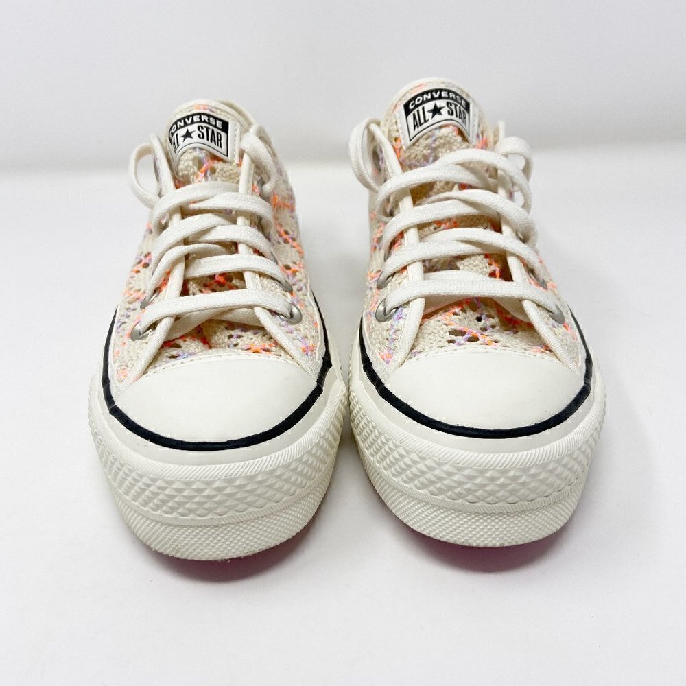 CONVERSE | Chuck Taylor All Star Platform Boho Crochet Wmns 8 Cream - Picture 3 of 11